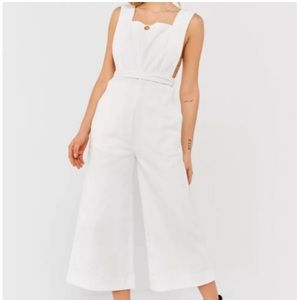Urban Outfitters Tia Square-Neck Apron Jumpsuit